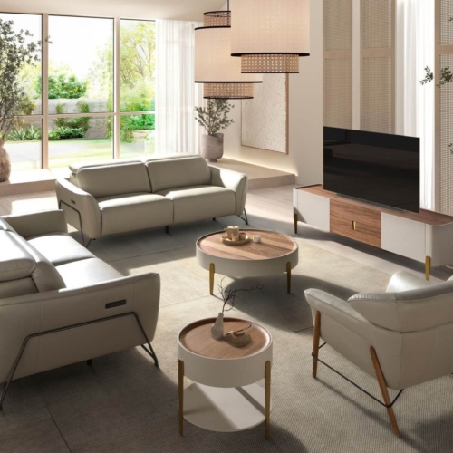 Kerek kisasztal diófa, bézs, fa, arany 3